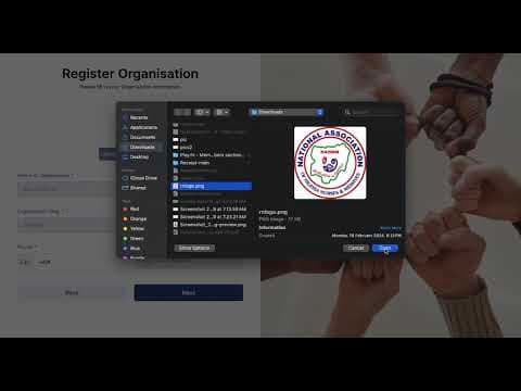 create a new organisation account